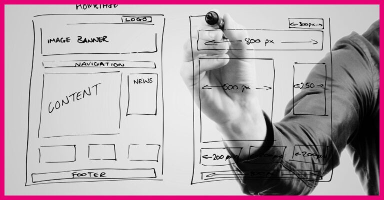 an image of a person mapping out a website on a glass surface symbolizing planning the website for accessibility